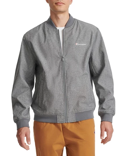 Мужская куртка-бомбер Champion Logo Varsity, серая