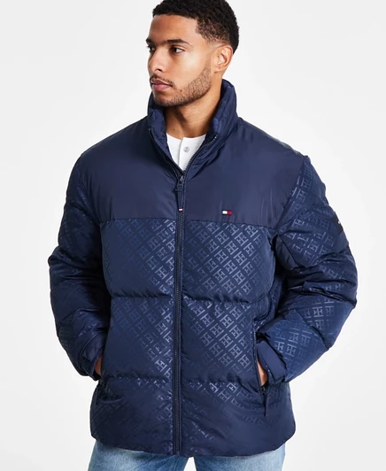 Мужской пуховик Tommy Hilfiger комбинированный, многоцветный