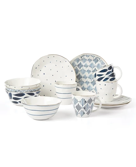 Десертный сервиз Lenox Blue Bay, 12 предметов на 4, синий
