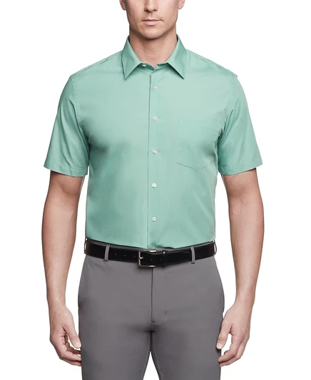 Однотонная рубашка из поплина Van Heusen с коротким рукавом