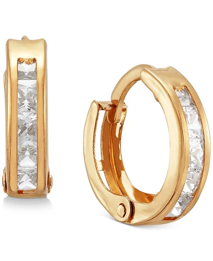 Детские серьги Macy's 14k с куб. цирконием, 10 мм, белые