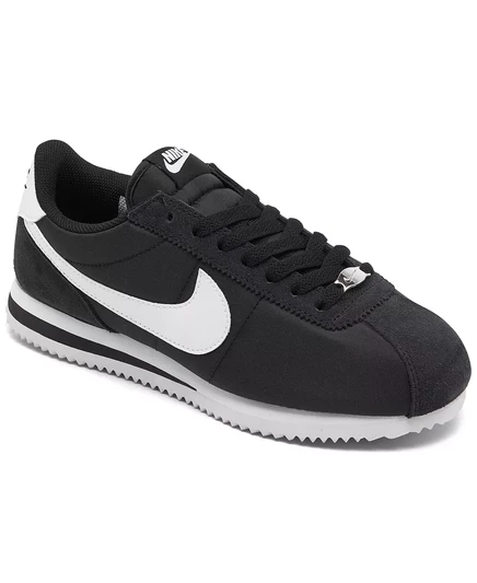 Женские классические повседневные кроссовки Nike Cortez из нейлона от Finish Line black/white