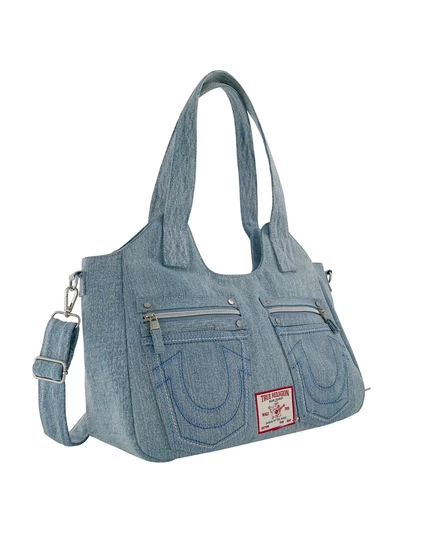  Женская джинсовая сумка с вышивкой в виде подковы denim