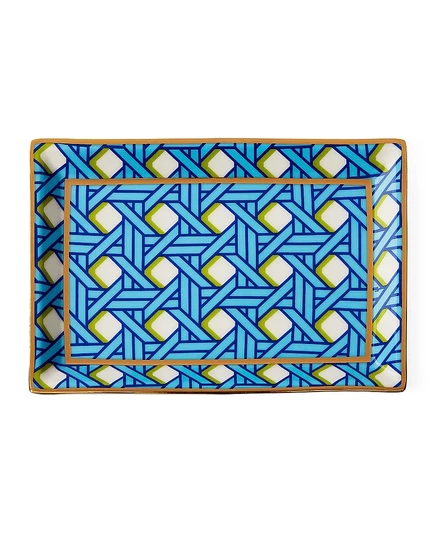 Поднос Jonathan Adler Basketweave прямоугольный 18 см, мультиколор