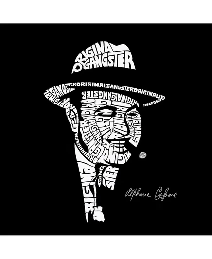 Мужская футболка с надписью LA Pop Art - Аль Капоне - Оригинальный гангстер black