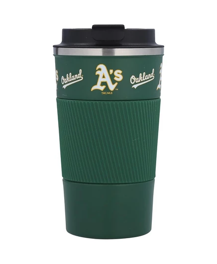 Термостакан Oakland Athletics 530 мл с силиконовым захватом, зеленый