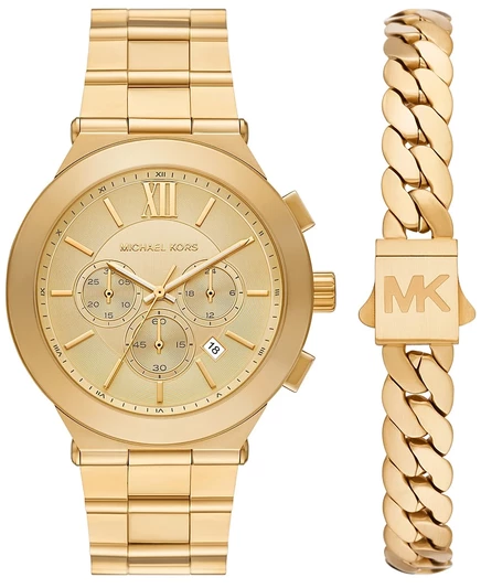 Мужские часы Michael Kors с золотым кварцевым хронографом Billie из нержавеющей стали, 44 мм, золото