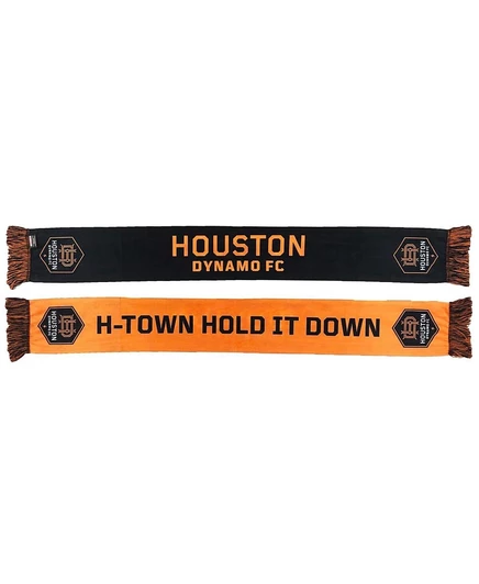 Шарф Ruffneck Houston Dynamo двухцветный летний, оранжево-черный