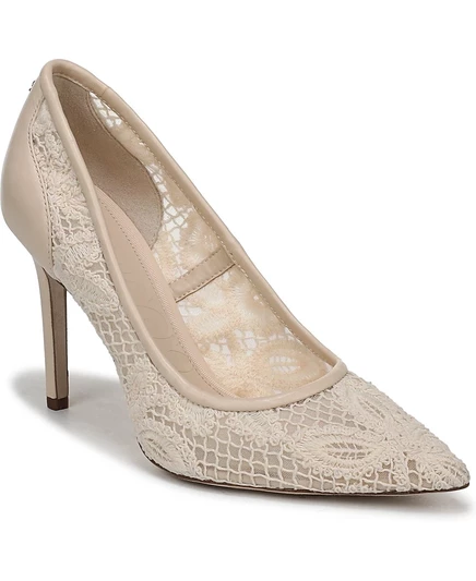 Женские туфли-лодочки Sam Edelman из ореховой сетки цвета слоновой кости/кремового цвета