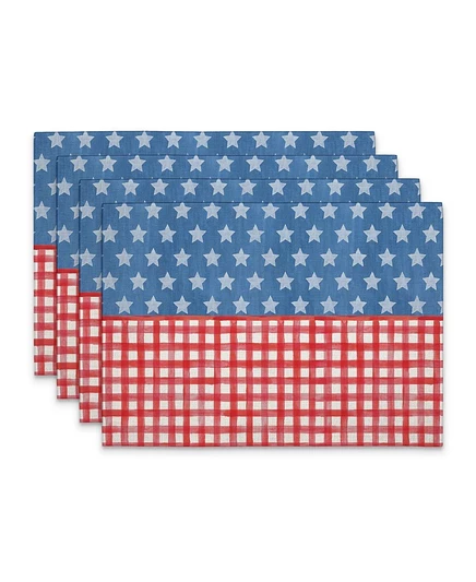Сервировочные салфетки CounterArt Old Glory Gingham, 4 шт, разноцветные