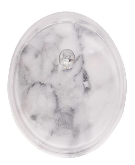 Блюдо Artifacts Trading Company Marble с акриловым куполом, белое