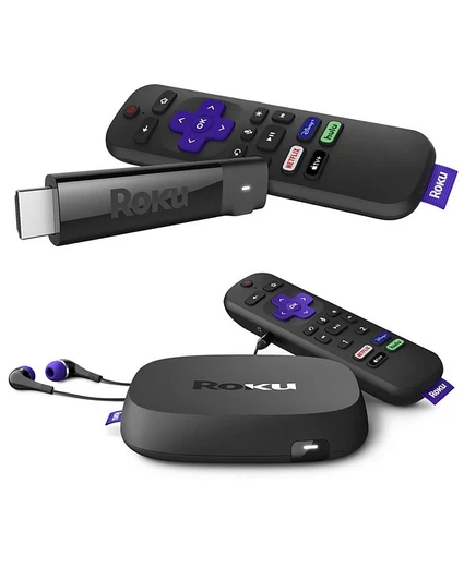 Медиаплееры Roku Streaming Stick+ и Ultra, черные