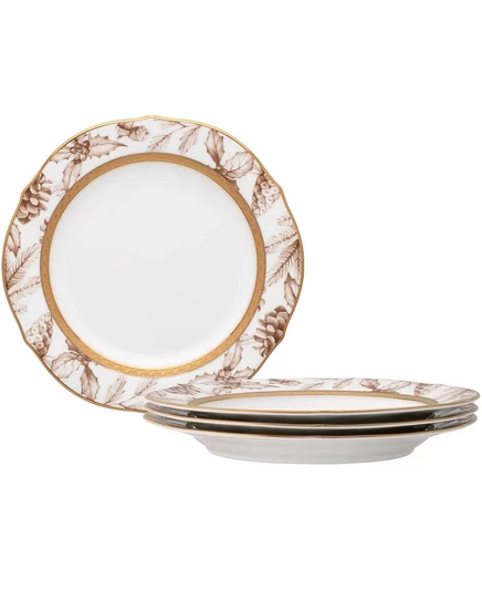 Декоративные тарелки Noritake Charlotta Gold, 4 шт., 23 см, золотистые