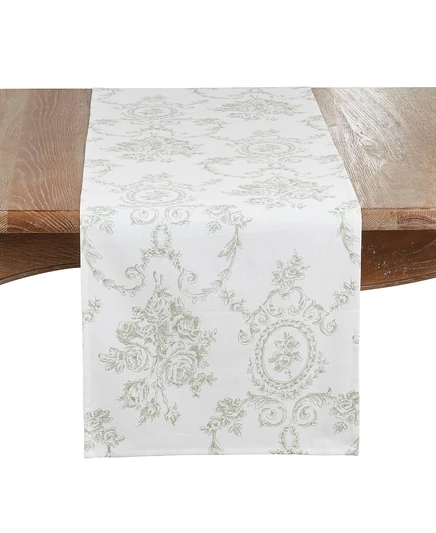 Дорожка на стол Saro Ornate Floral, 41×183 см, красная