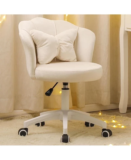 Офисное кресло DYHOME Velvet, вращающееся на 360 градусов с регулируемой высотой, белое