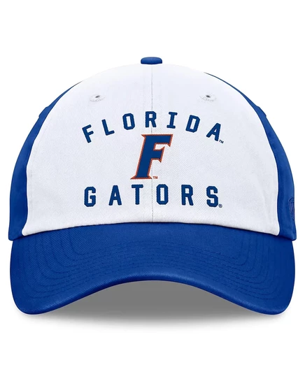 Мужская кепка Top of the World белого цвета/Royal Florida Gators Heritage Weston с регулируемой посадкой white, royal
