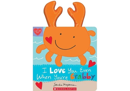 Картонная книга «I Love You Even When You're Crabby», белая