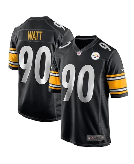Мужская игровая майка T.J. Watt Pittsburgh Steelers black