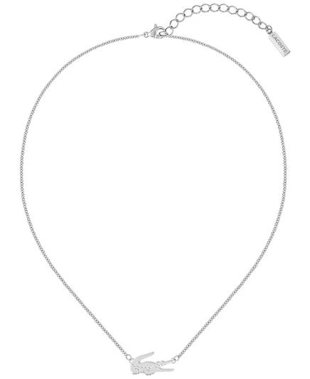 Женское ожерелье Lacoste Crocodile, серебристое, 40,6 см