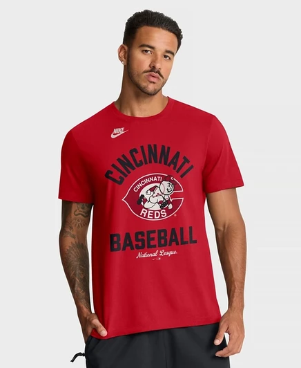 Мужская футболка Nike Red Cincinnati Reds из коллекции Cooperstown, красная