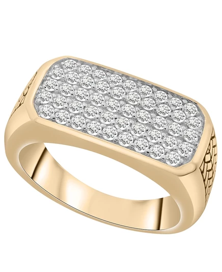Мужское кольцо Macy's 0,25 карат, позолоченное 14K, желтое