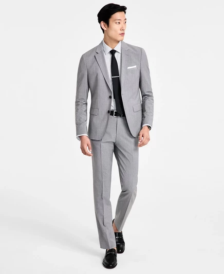 Мужской костюм Hugo Boss Modern-Fit шерстяной, серый