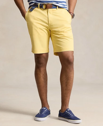 Мужские шорты Polo Ralph Lauren Classic Fit с эластаном, желтые