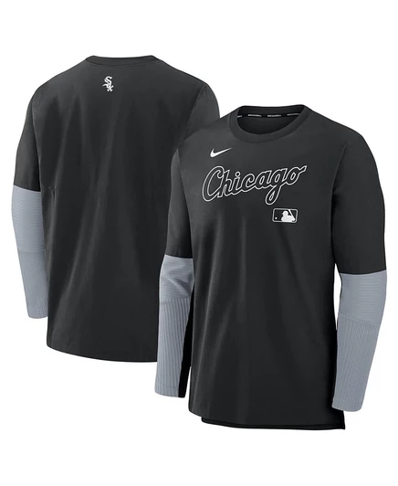 Мужской лонгслив Nike Chicago White Sox Authentic, черно-серый
