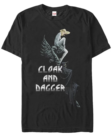 Мужская футболка с коротким рукавом Marvel Universe Cloak and Dagger black