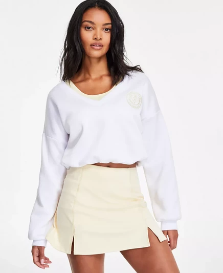  Спортивная флисовая толстовка с двойным ворсом и пузырчатым подолом для юниоров banana crepe