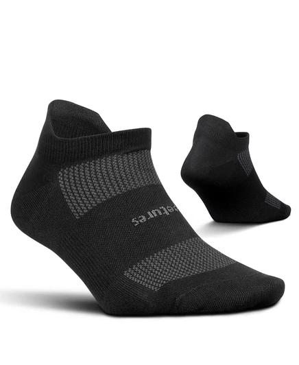 Feetures Men's High Performance Ultra Light Ankle Sock - No Show Socks for Women & Men with Heel Tab black