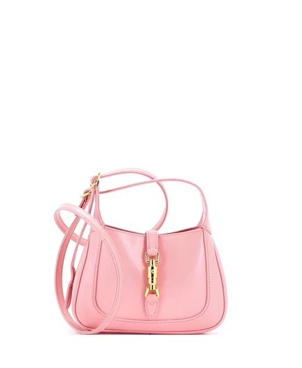 Женская сумка Gucci Mini Jackie 1961 хобо из кожи, розовая