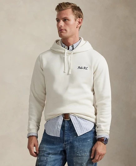 Мужская худи Polo Ralph Lauren Polo Bear флисовая, кремовая
