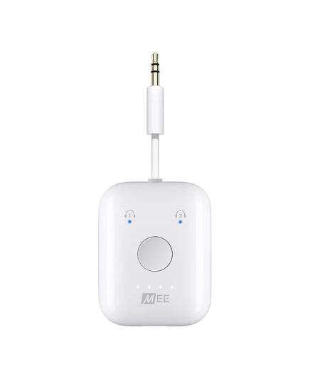 Адаптер беспроводного аудиопередатчика MEE audio Connect Air In-Flight Bluetooth для подключения до 2 AirPods / других наушников белого цвета