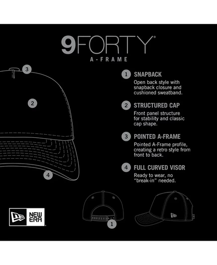 Мужская кепка-тракер New Era 9FORTY A-Frame Padres, черная