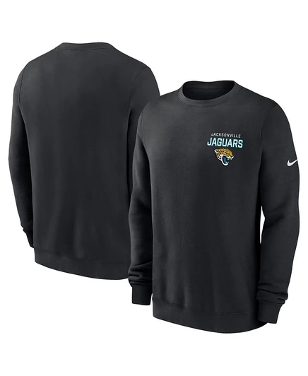 Мужская черная толстовка-пуловер из флиса Jacksonville Jaguars Prime Time Club от Nike
