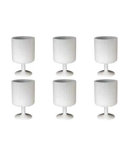 Набор бокалов Abode Homewares Mesa 6 шт, 444 мл, белые