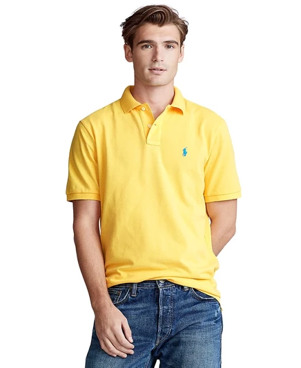 Мужское поло Polo Ralph Lauren Slim-Fit, жёлтое