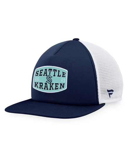 Мужская кепка Fanatics Seattle Kraken с нашивкой, синяя