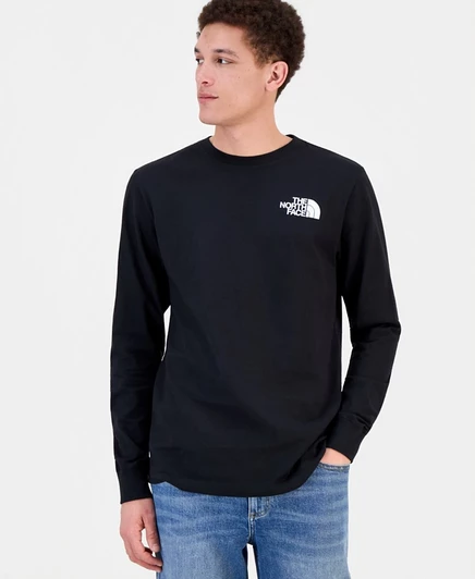 Мужская футболка с длинным рукавом The North Face Evolution Throwback с графическим рисунком, черная