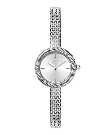 Женские часы-браслет Olivia Burton с сетчатым браслетом из нержавеющей стали серебристого цвета, серебро 20 мм