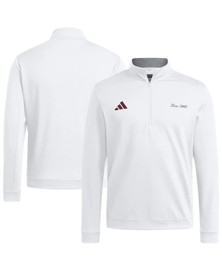 Мужская куртка Adidas Elevated Quarter-Zip Texas A&M, белая