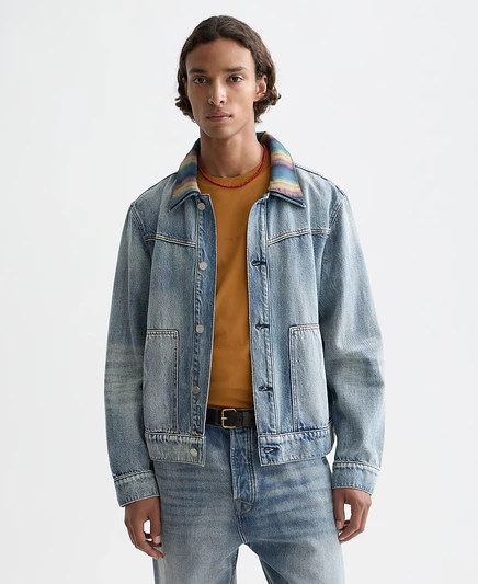 Мужская застиранная джинсовая куртка Ranch от SCOTCH & SODA