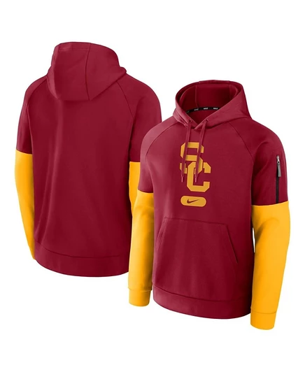 Мужское худи Nike USC Trojans Dri-FIT пуловер, бордово-золотое