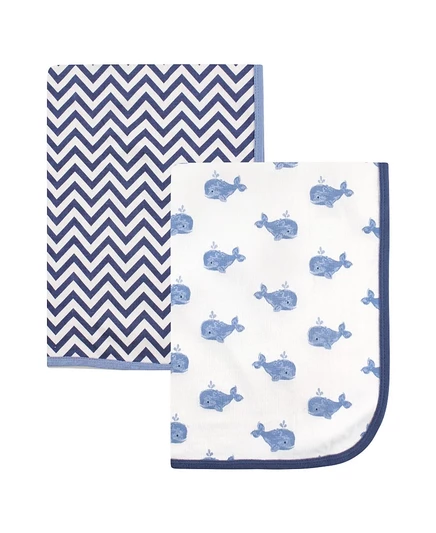 Пеленки для младенцев Hudson Baby 76×76 см, 2 шт., голубые