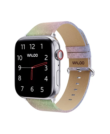 Блестящий кожаный ремешок Waloo Brilliance для Apple Watch