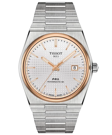 Мужские часы Tissot PRX Powermatic 80, белые
