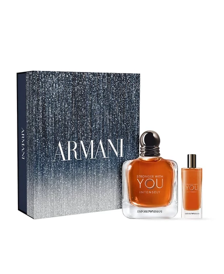 Мужская парфюмерная вода Armani Stronger With You Intensely, набор 100 и 15 мл
