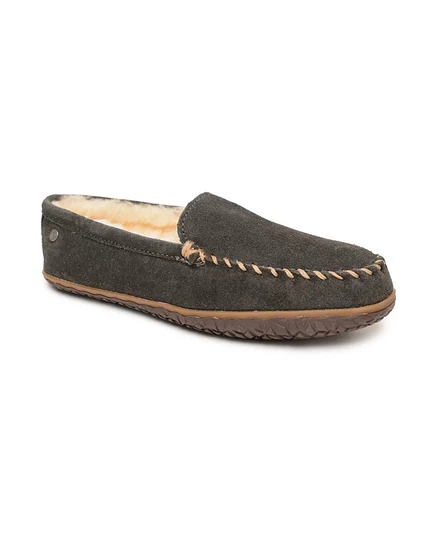 Мужские тапочки Minnetonka Tobie, замшевые, угольные