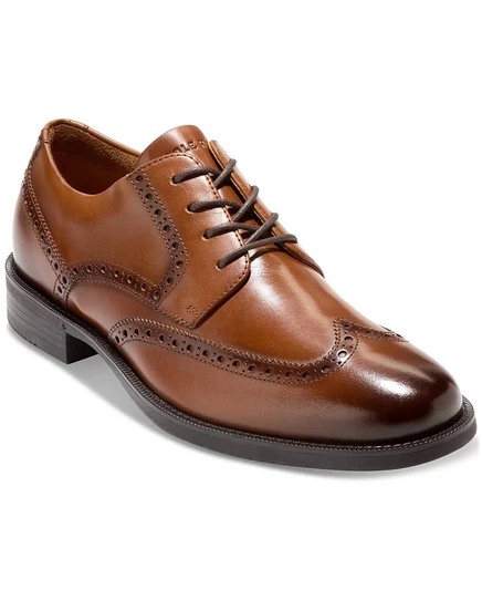 Мужские туфли Cole Haan Bedford с перфорацией, рыжие